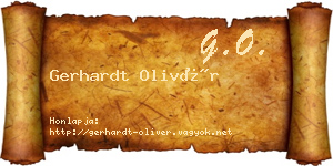 Gerhardt Olivér névjegykártya